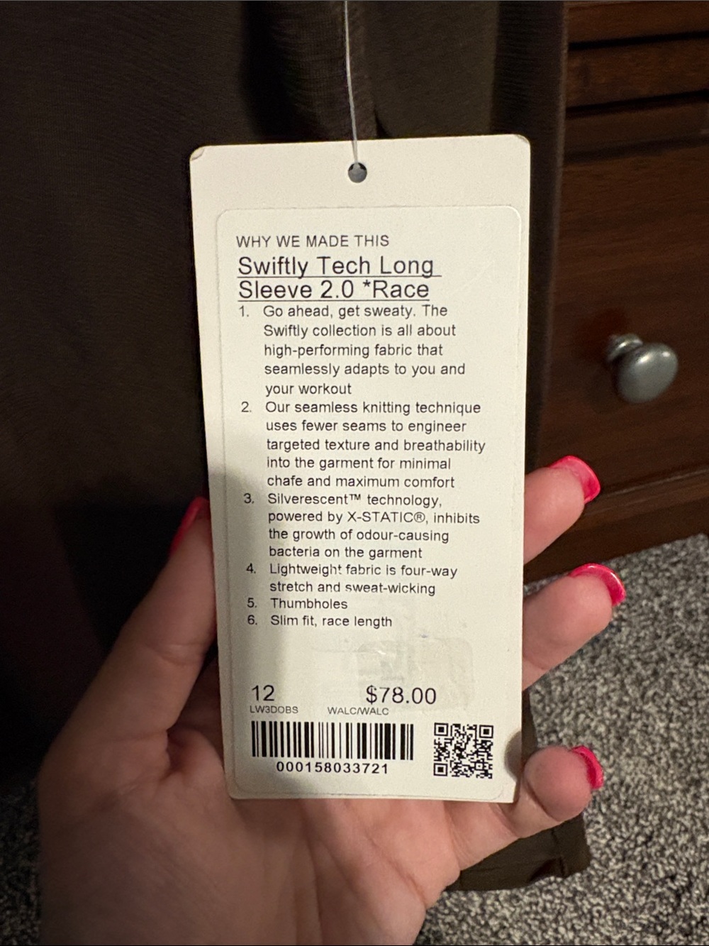 Lululemon Swiftly Tech Long Sleeve 2.0 Race - Picture 2 of 5